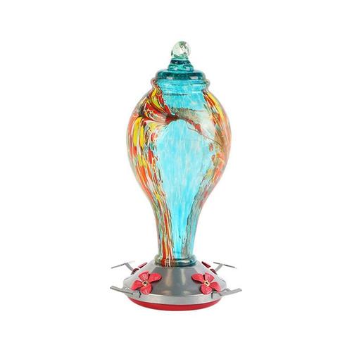 Mangeoire À Eau Pour L'extérieur, Pour Peindre Des Fleurs Suspendues, En Verre Avec Un Motif En Spirale Attrayant