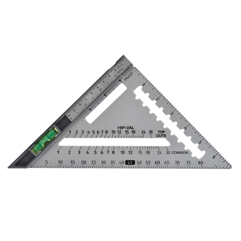 Règle triangulaire double face avec fond de niveau triangle léger carré travail du bois H4GE