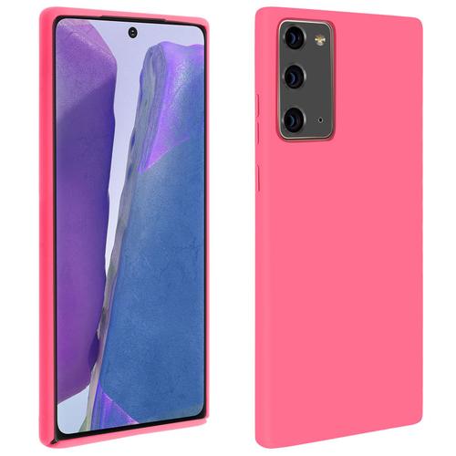 Coque Galaxy Note 20 Semi-Rigide Soft Touch Compatible Qi Fuchsia