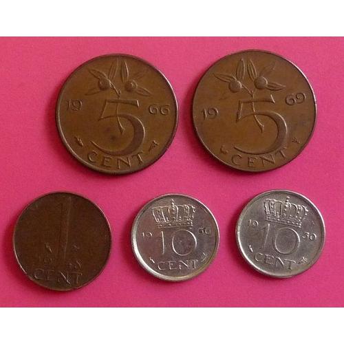 Pays-Bas Lot De 5 Pièces Différentes De 1948-1969