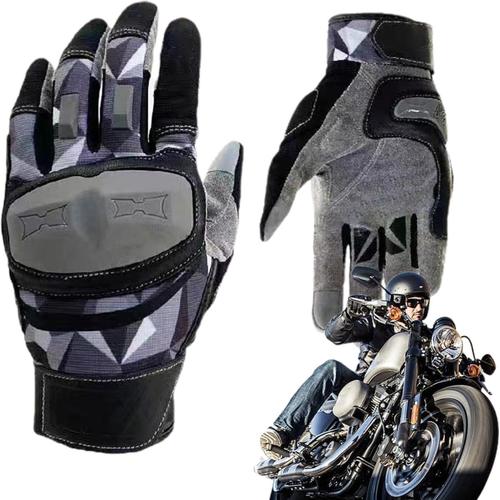 Gris Gris Gris Gants De Moto,Gants De Moto Pour Hommes,Gants De Cyclisme Gants De Moto | Gants D'équitation, Gants De Vélo À Doigts Complets, Gants De Motocross Antidérapants Et Respirants Pour La