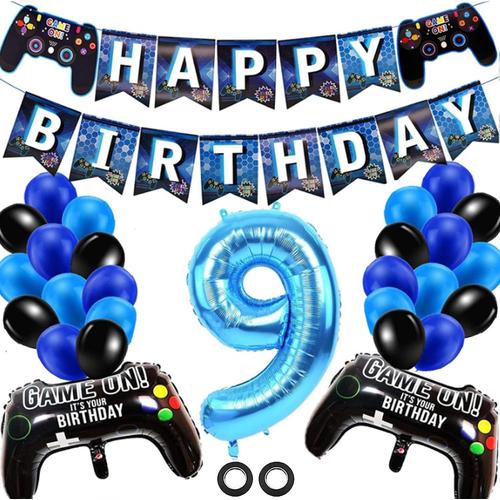 9 Ballons De Décoration De Jeu,Decoration Anniversaire Garcon 9 Ans,Jeu Decoration Anniversaire,Ballon Manette De Jeux,Deco Gamer Anniversaire,Convient Garçons, Filles, Amateurs De Jeux