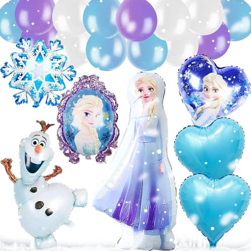 Style E Frozen Ballons, 22 Pièces Frozen Décoration De Fête Ballons, Frozen Ballon D'anniversaire Décoration, Froze Ballons En Aluminium, Reine Des Neiges De Ballon, Pour D'anniversaire D'enfants