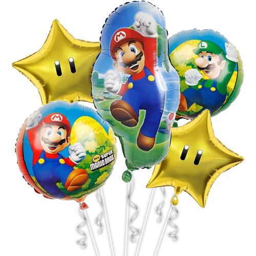 A Ballon Aluminium Super Bros,Ballon Super Bros Anniversaire,Ballon Helium Enfant,Deco Super Bros Anniversaire,Decoration Ballon Bros,Pour Enfants Décoration De Fête D'anniversaire