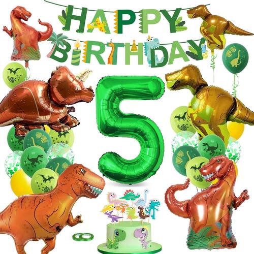 Dinosaure 5 Decoration Anniversaire Dinosaure 5 Ans, Décoration Anniversaire Dinosaure Garcon 5 Ans, Anniversaire Enfant Garcon Fete Anniversaire Deco Jungle Dino Ballon