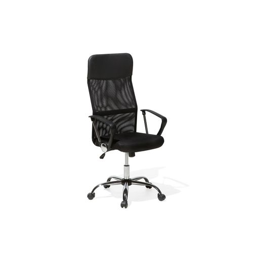 Chaise De Bureau En Cuir Noir Design
