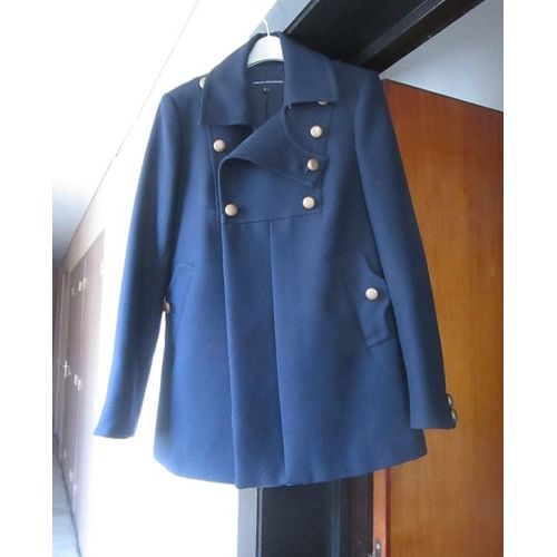 Manteau Caban Style Marin Bleu Marine, Marque French Connection, T. 38 - Envoi Ondial Relay Ou So Collissimo.