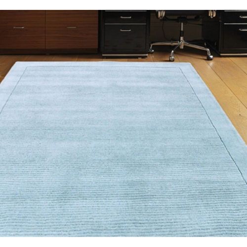 Tapis Uni Pure Laine Tufté Candy 120x170 Cm Bleu Gris - Novatrend
