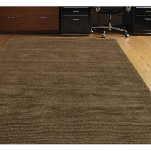 Tapis Uni Pure Laine Tufté Candy 120x170 Cm Marron Chocolat - Novatrend