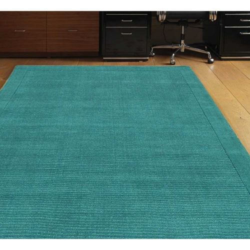 Tapis Uni Pure Laine Tufté Candy 160x230 Cm Bleu Lagon - Novatrend