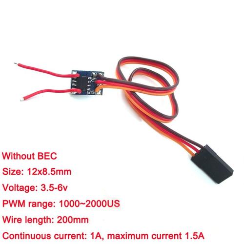 Commande De Vitesse Électronique Avec Circuit Imprimé, Contrôle De Treuil, Fonction Duelle Micro 1a, Esc À Balais, Dc, 5 V, Compatible Avec Voiture, Jouet, Avion Miniatures Rc, 360 Degrés, 1 Pièce,