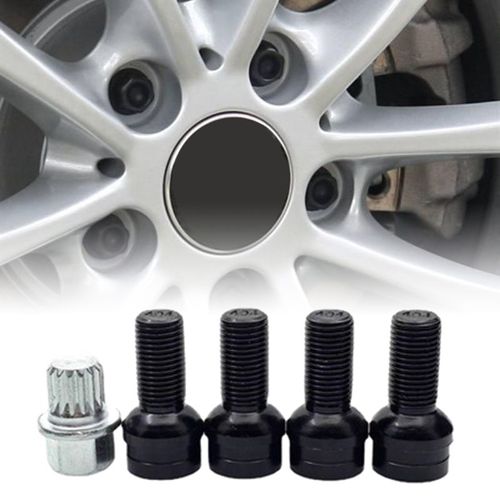 Jeu d'écrous antivol pour roues en acier inoxydable, 5 pièces, boulons à vis de verrouillage, pour VW Golf Jetta Beetle Passat Audi-A4 A6