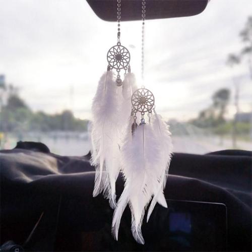 Mini Replcatcher-Pendentif De Voiture Pour Bol, Accessoire D'nik, Plume, Miroir, Décor À La Maison, Porte-Bonheur, Ornement Automobile