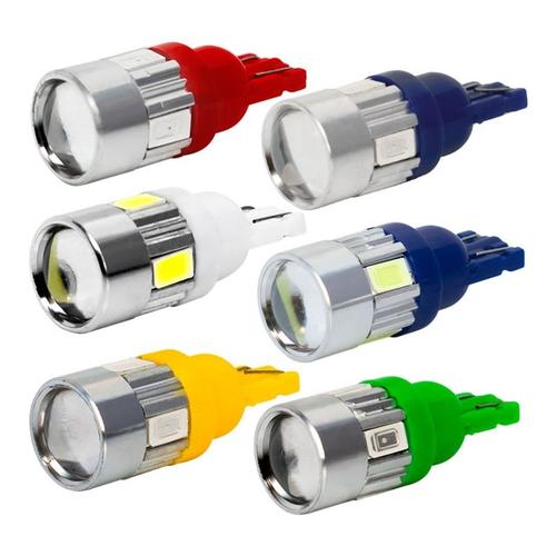 Ampoule Led Auto T10 12v 5630 6smd, 10 Pièces, Q39f, Lampe D'instrument De Dôme De Carte Intérieure