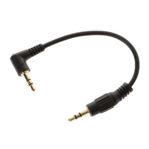 Ootdty Adaptateur Câble Audio De Haut-Parleur | Voiture 10cm Auto Angle Droit Masculin À Mâle 3.5mm, Jack Aux, Livraison Directe