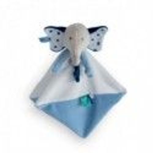 Doudou Babynat Elephant Bleu Plat - Edgar & Eglantine
