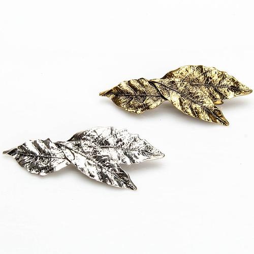 Barrette À Cheveux En Forme De Feuille, Pinces Latérales Argentées, Épingle À Cheveux Minimaliste, Barrette À Cheveux En Métal, Accessoire Pour Coiffure De Femmes Et De Filles 