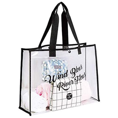 Sac à bandoulière transparent pour femme, sac fourre-tout d'été en PVC, sac de voyage, sac de bain, trousse de maquillage portable pour la plage, trousse de toilette, imperméable