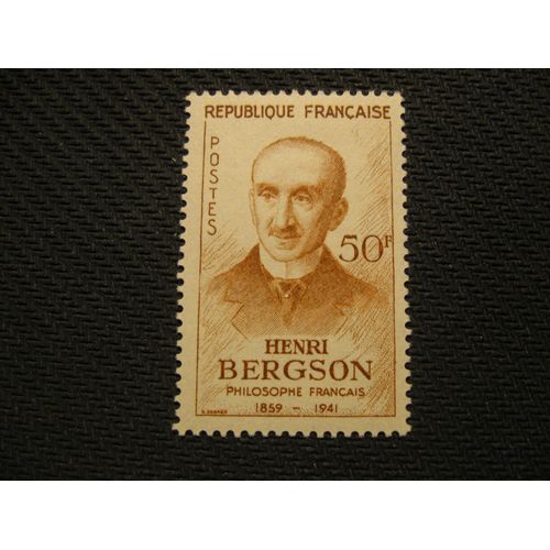 Timbre "Henri Bergson - Philosophe Français - 1859-1941" 1959 - Y&t N°1225