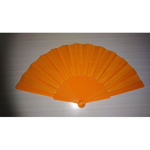 Evantail Pliant Ventilateur À Main Été Ornement Décor Mariage Fête Cadeau De Couleur Orange