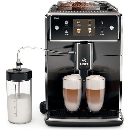 Saeco Xelsis SM7680 - Machine à café au­to­ma­tique avec buse vapeur "Cap­puc­ci­no" - noir piano