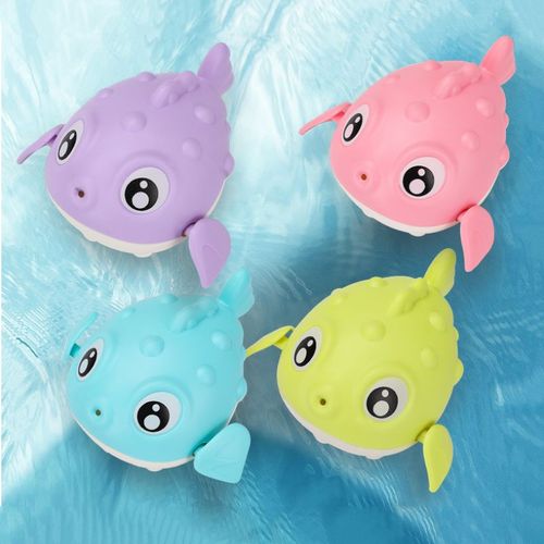 Requin De Natation De Dessin Animé Mignon Pour Tout-Petit, Jouets De Bain, Queue Remuant, Dispositif Rotatif, Baignoire De Plage Pour Bébé, Jouet À Remonter, Horloge
