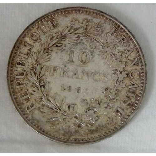 10 Francs Argent Hercules 1966