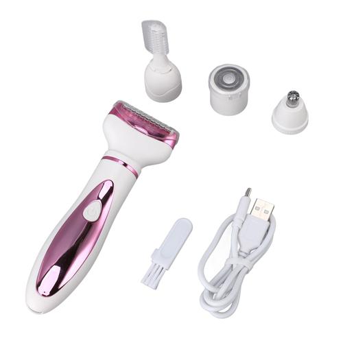 4 En 1 Tondeuse Bikini Sans Fil Nez Pubien Sourcils Tondeuse à Cheveux Led Rechargeable Par Usb Affichage Femmes Kit De Toilettage De Cheveux