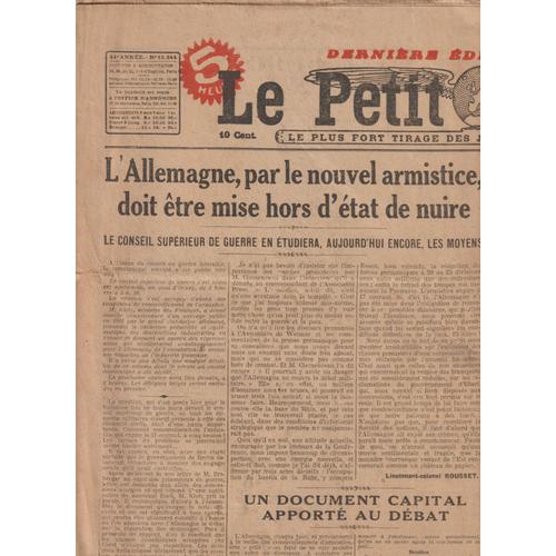 Le Petit Parisien. Mardi 11 Février 1919. N° 15344