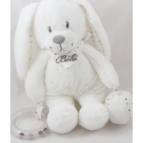 Doudou Lapin Pommette Mon Petit Coeur Jouet Activites Bebe Naissance Peluche Comforter White Bunny Baby