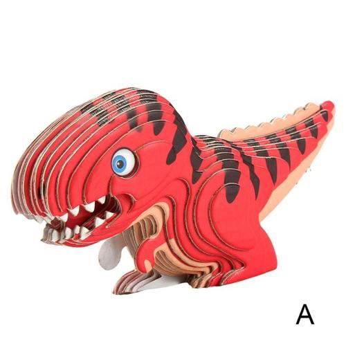 Puzzle En Papier Dinosaure 3d Pour Enfants, Jouets Montessori, Bricolage Amusant, Assemblage Manuel, Modèle Tridimensionnel, Garçon, Fille