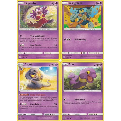 4 Cartes Pokemon - Édition Soleil Et Lune 3,5 Légendes Brillantes