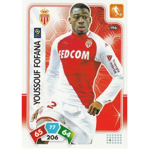 Carte Panini Foot - N° 196 - Adrenalyn Xl 2020 / 2021 - Youssouf Fofana - Monaco