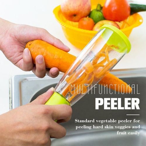 Mintiml ¿ Éplucheur De Stockage Avec Poubelle, Trancheur De Fruits, Pommes De Terre, Râpe À Carottes, Couteau À Éplucher, Accessoires De Cuisine, Couleur Aléatoire