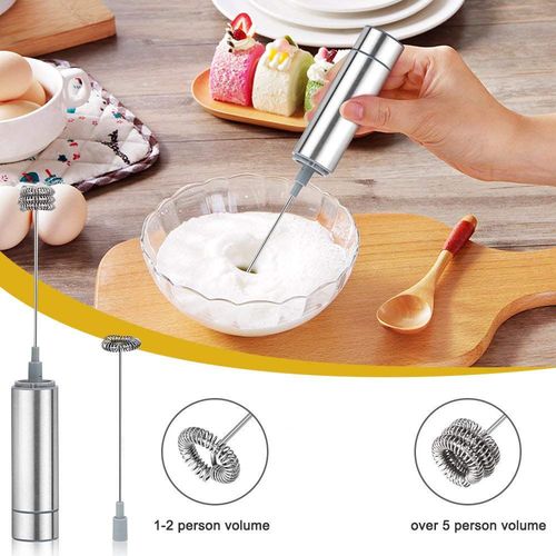 Batteur À Lait Électrique Hôte, Mélangeur À ?ufs, Outil Rechargeable À Main + Manche + Tête De Fouet Simple/3 Couches + Tête De Mélangeur D'?ufs