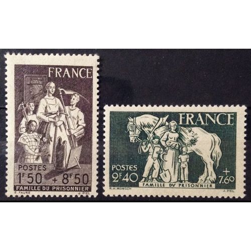 Série Famille Du Prisonnier - N° 585 + 586 Neufs* - France Année 1943 - Brn83 - N29574