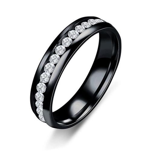 Bague De Fiançailles En Acier Inoxydable Pour Fille, Classique, 1 Nucleoline, Clip Clair, Bijoux, Mode, Mariage, Cadeau, 3 Couleurs Au Choix