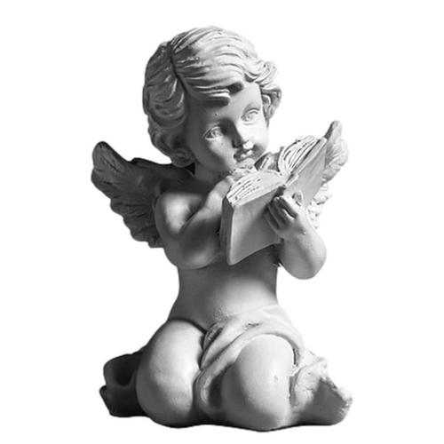 Statue de petit ange mignon en résine lecture Cherub, décoration de jardin de maison, accessoires de décoration de Salon Casa