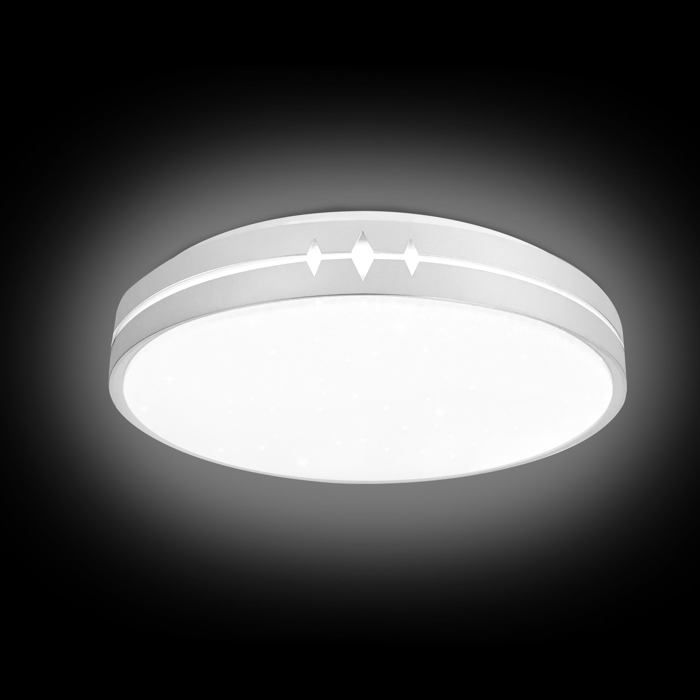 60w Plafonnier Led Plat Dimmable Plafonnier Rgb Avec Télécommande & Star Design Abat-Jour Lampe Panel Pour Salle De Bain