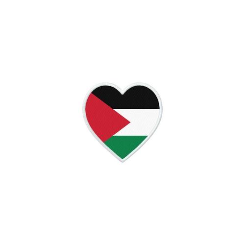 Patch Badge Ecusson Imprime Thermocollant Drapeau Coeur Ps Palestine