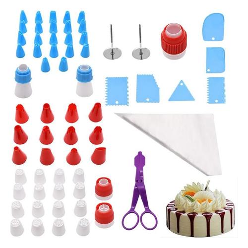 Kit De 65 Fournitures De Décoration De Gâteaux, Avec Douilles De Glaçage Pour Cupcakes Et Sacs À Pâtisserie