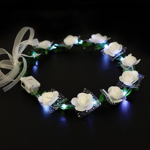 Guirxiété Lumineuse LED pour Femme et Fille, Couronne Lumineuse, Bandeau, Réglable, Anniversaire, Mariage, Festival, ix, Décoration Shoe