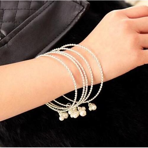 Bracelets De Perles Simulées Pour Femmes, Bijoux Élégants, Document En Or, Cadeau Féminin, Mode