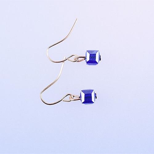 Boucles D'oreilles En Clip De Cube Coloré Pour Femme, Bijoux En Rhodium/Or, Vente En Gros, Nouvelle Collection 2023