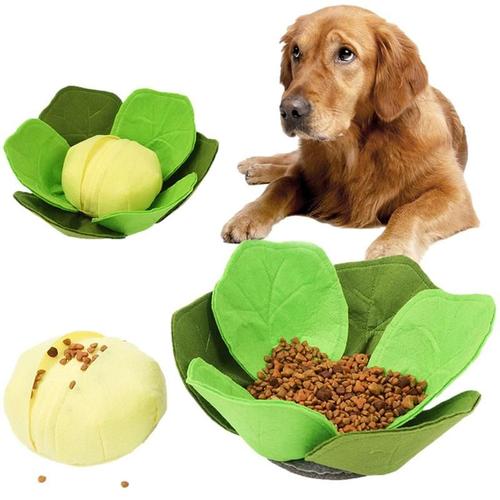 Tapis De Reniflage En Forme De Chou Pour Animaux De Compagnie, Pour Chiots Et Chiens, Puzzle Interactif Durable, Encourage Les Compétences Naturelles En Matière De Recherche De Nourriture