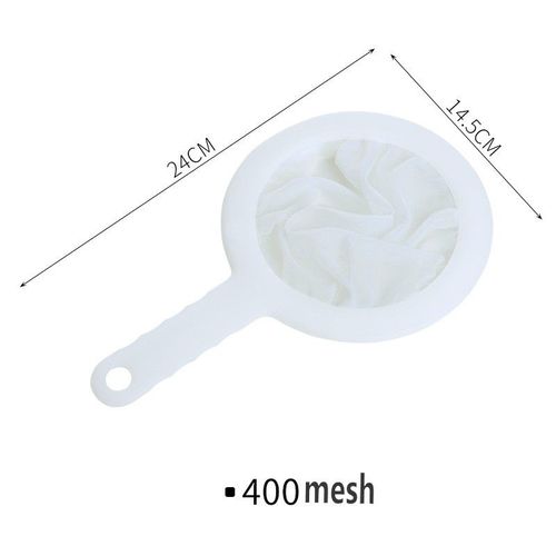 Filet De Séparation En Nylon Ultra Fin, 400 Mailles, Tamis En Plastique, Cuillère Filtrante, Pour Lait De Soja, Café, Miel, Jus De Yaourt Signé