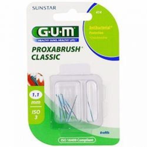 Gum 414 Proxabrush Classic Recharges Brossettes Interdentaires 1,1mm 
