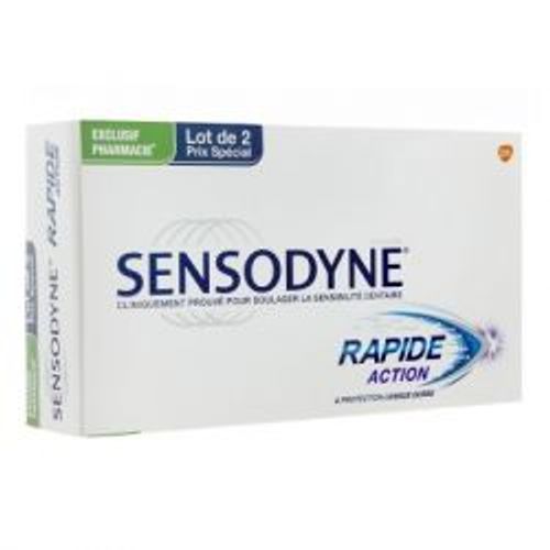 Sensodyne Action Rapide Dentifrice - Lot De 2 X 75ml 