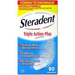 Steradent Triple Action Plus 90 Comprimés 