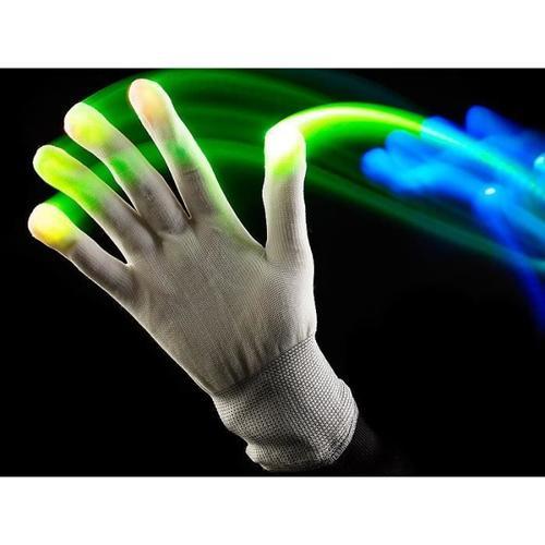 Gants À Led Blancs - Infactory - Disco - Taille M - Adulte - Mixte